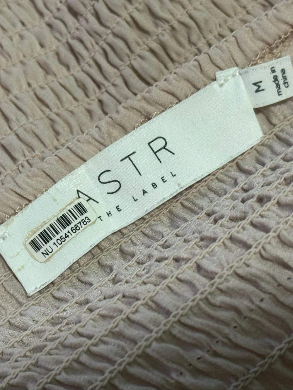 ASTR THE LABEL Puff Sleeve Blouse M  15” + p2p Light Blush EUC